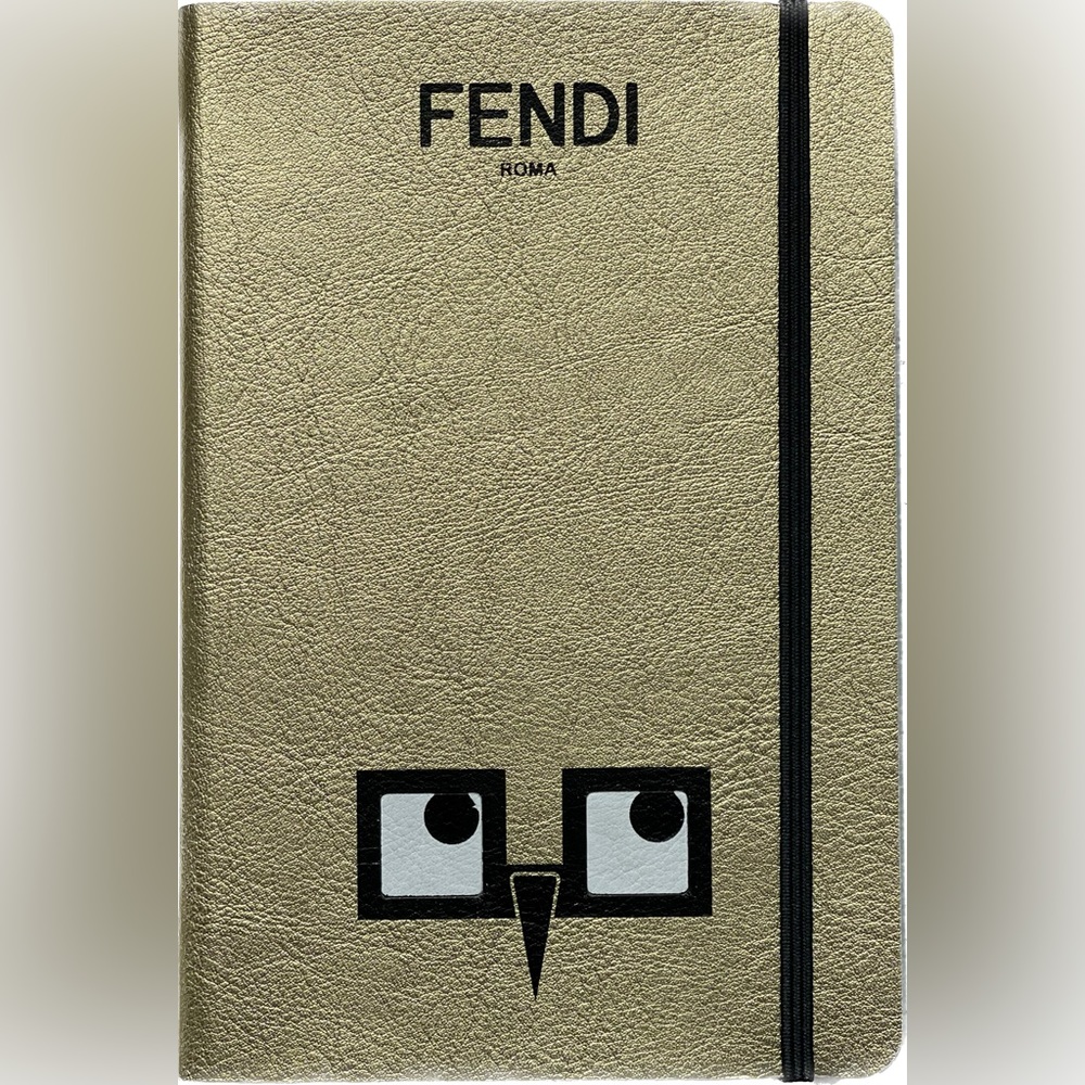 FENDI Metallic Bird-Eye Notebook with Stickers